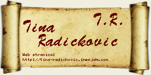 Tina Radičković vizit kartica